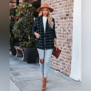 NWT Flawless brand Black and teal blazer